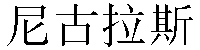 Chinese Name Nicholas