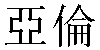 Traditional Chinese Name Aaron 