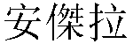 Traditional Chinese Name Angela