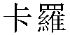 Traditional Chinese Name Carol